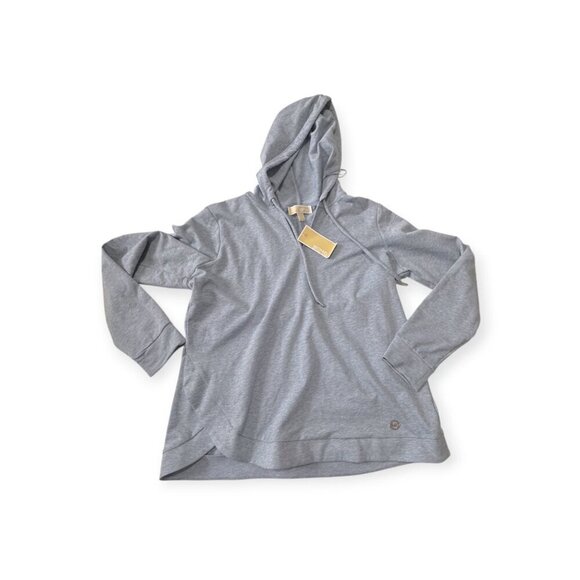 Michael Kors Blue Slub Chambray Pullover Hoodie Size L NWT - Picture 6 of 11